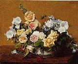 Henri Fantin-Latour Bouquet of Roses and Other Flowers painting